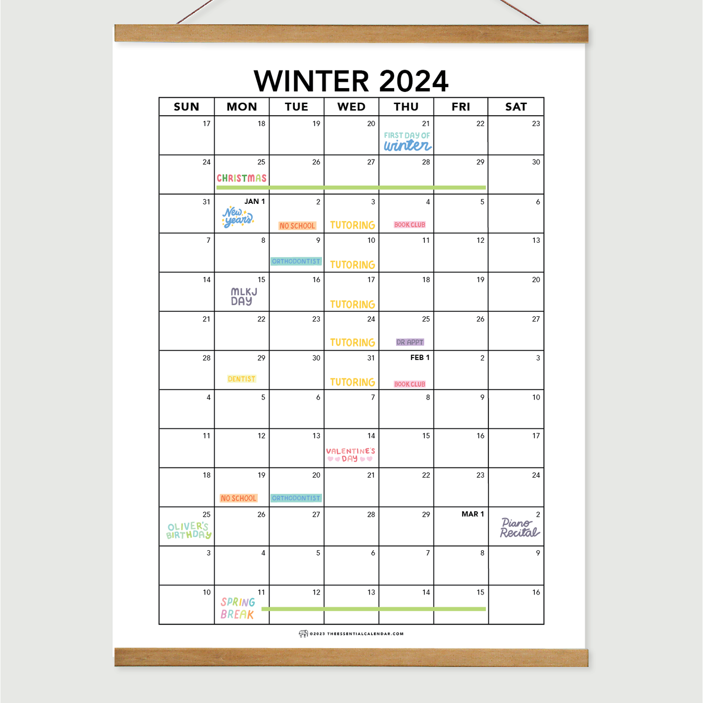 2024 Winter Calendar