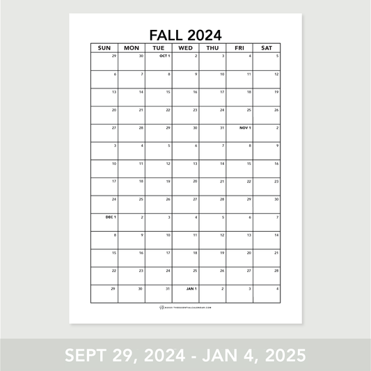 2024 Fall Calendar