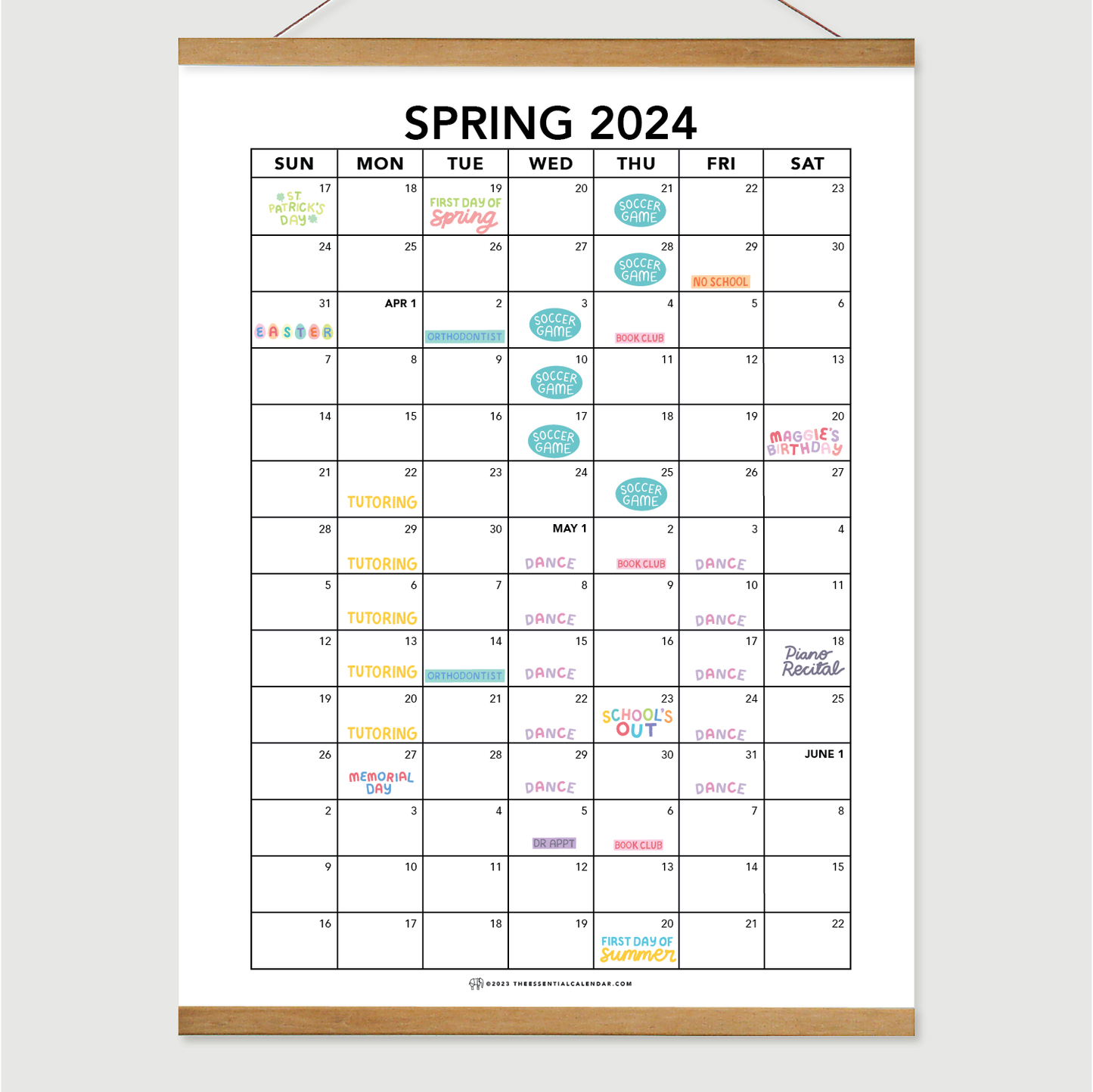 2024 Spring Calendar