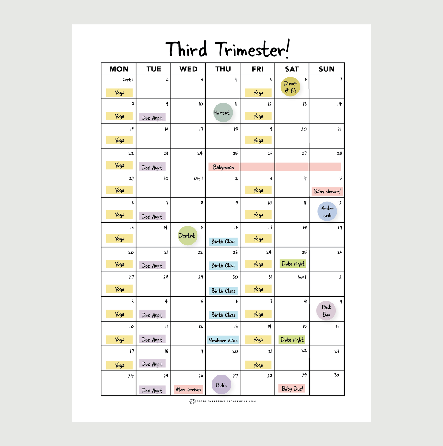 Plan Anything: Monday-start Calendar