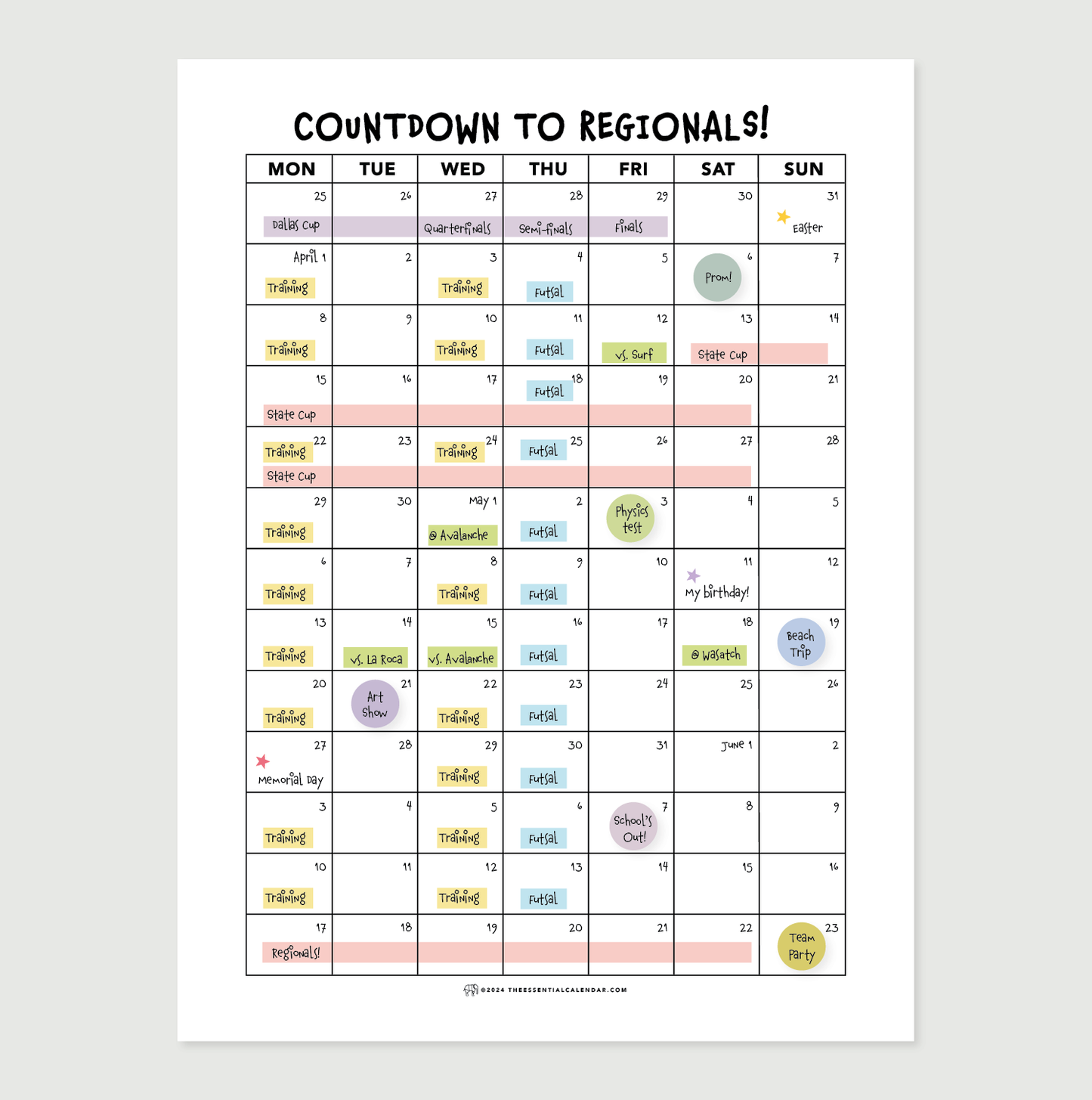 Plan Anything: Monday-start Calendar