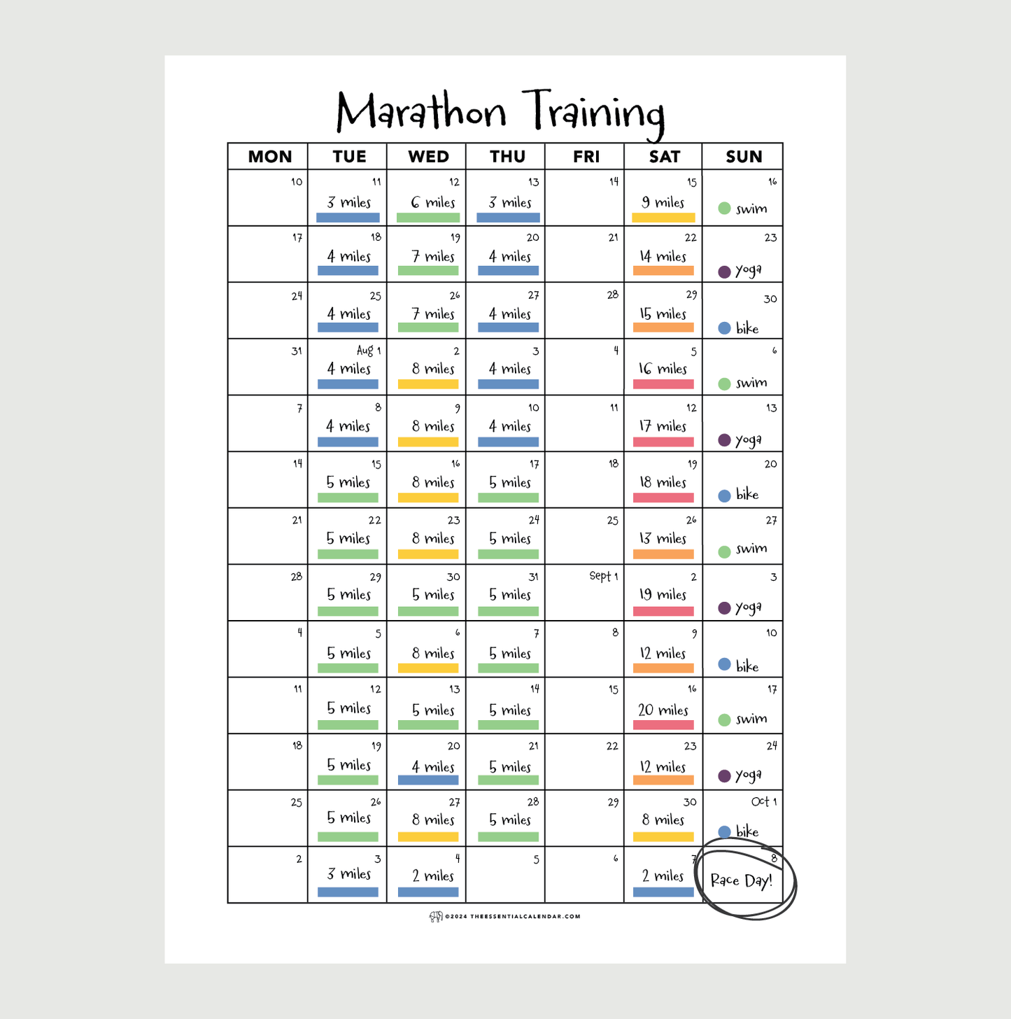 Plan Anything: Monday-start Calendar