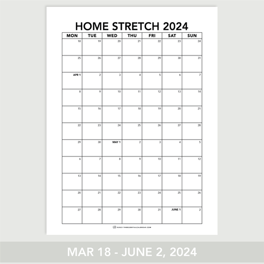 2024 Home Stretch Calendar