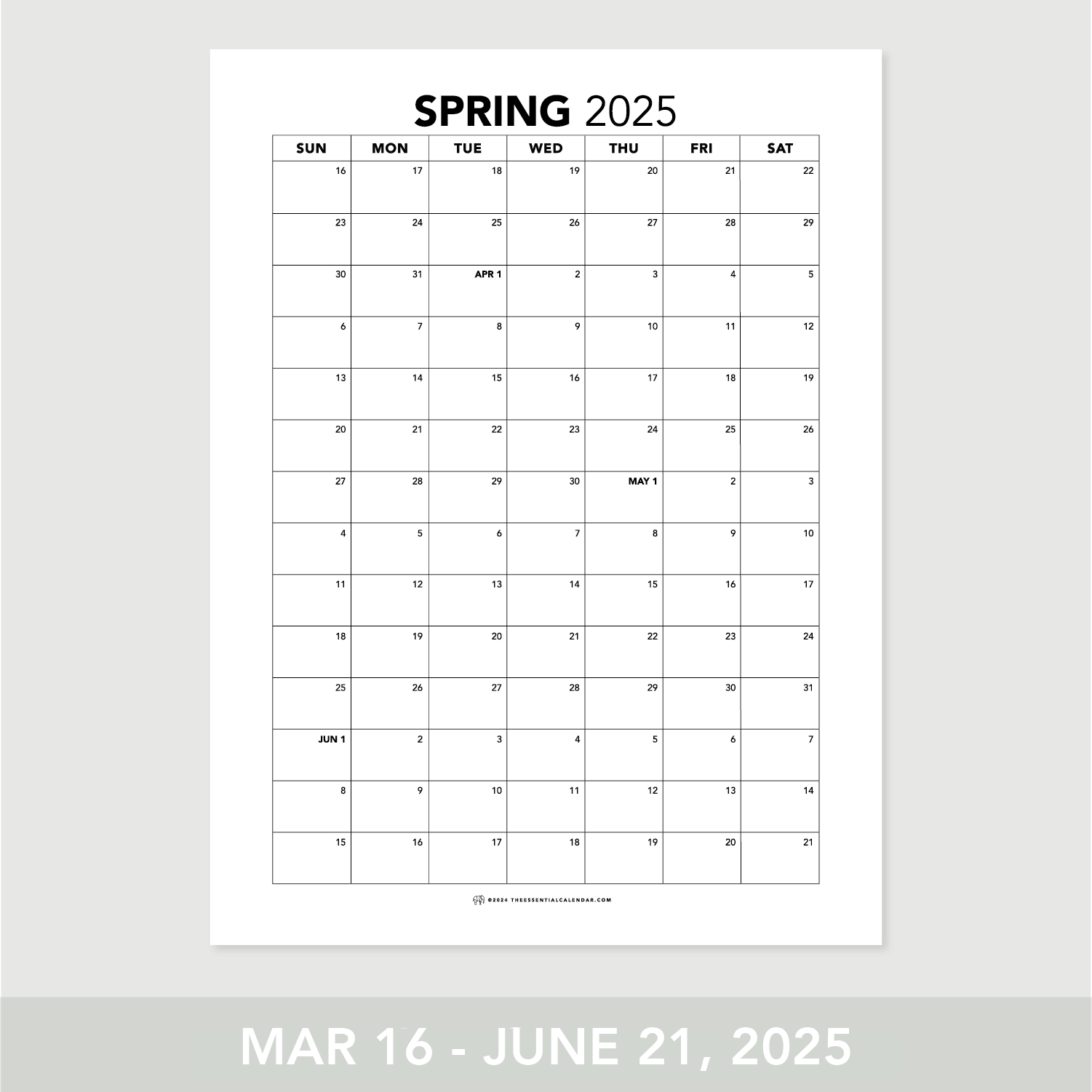 2025 Sunday-start Spring Calendar – The Essential Calendar 2025-sunday-start-spring-calendar-the-essential-calendar