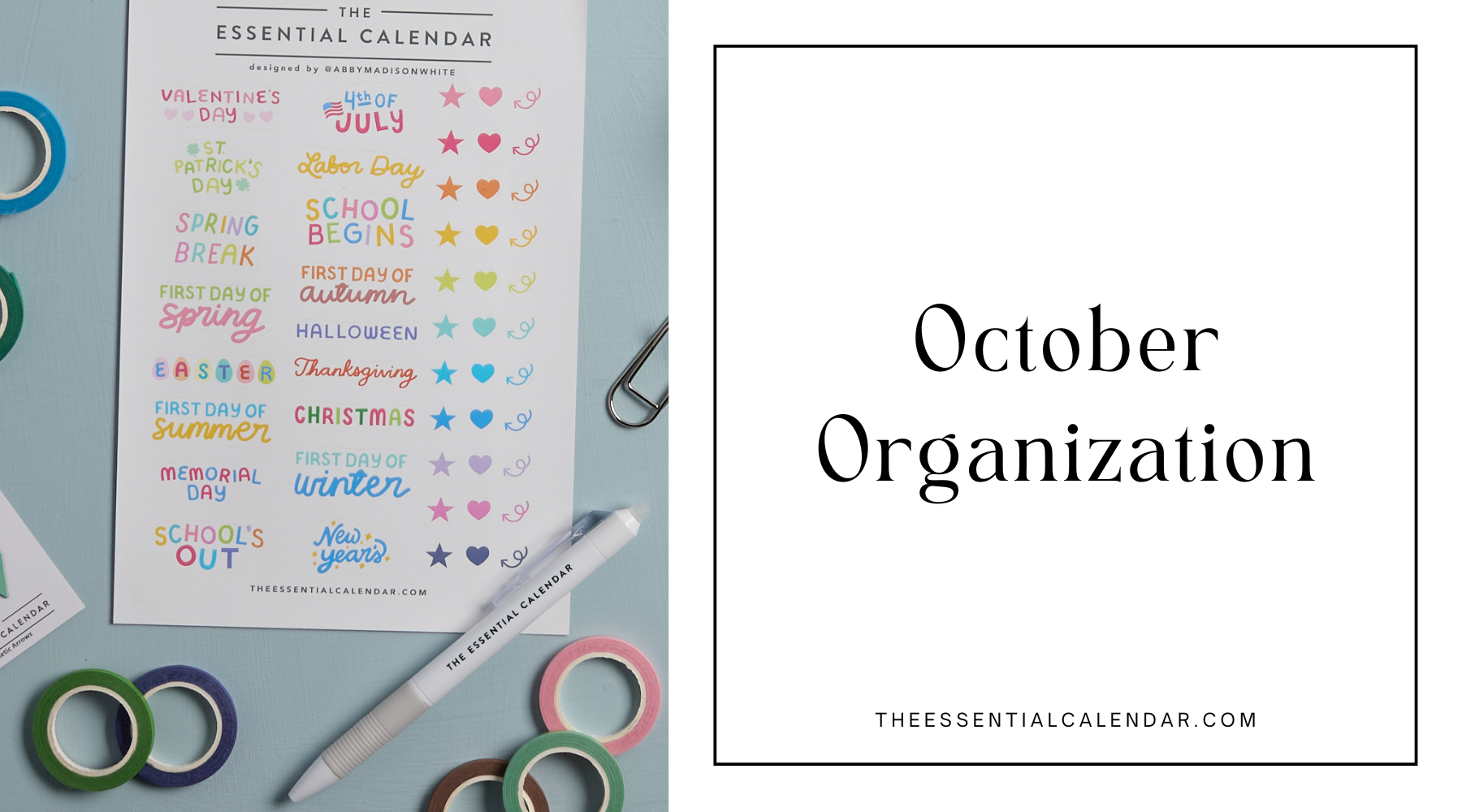 October Organization: How to Keep Your Family Calendar Tidy and Up-to ...