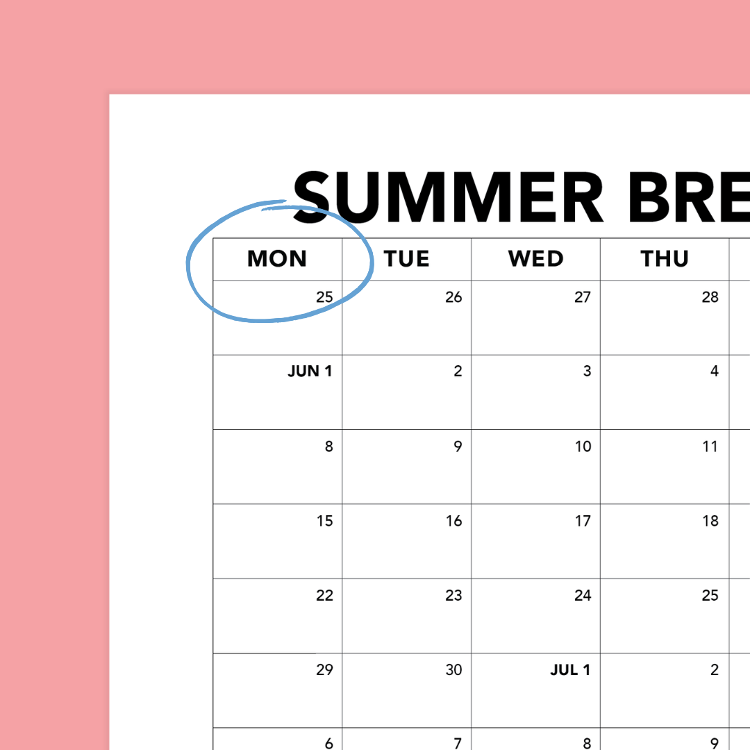 Essential Family Monday-start Calendars