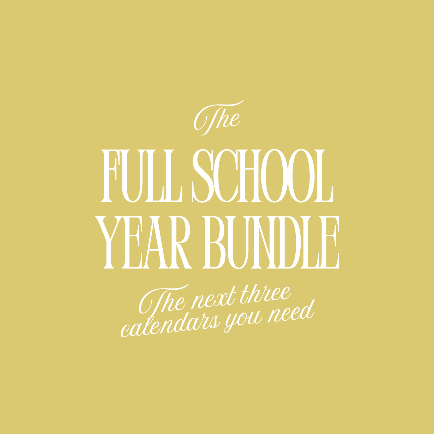 The Full School Year Bundle