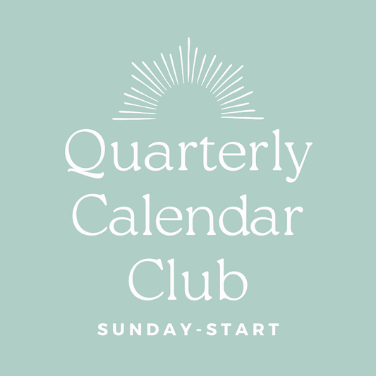 Quarterly Calendar Club: Sunday-Start