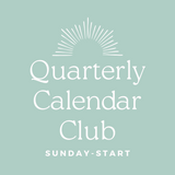 Quarterly Calendar Club: Sunday-Start