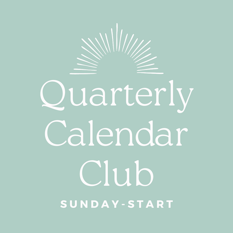 Quarterly Calendar Club: Sunday-Start