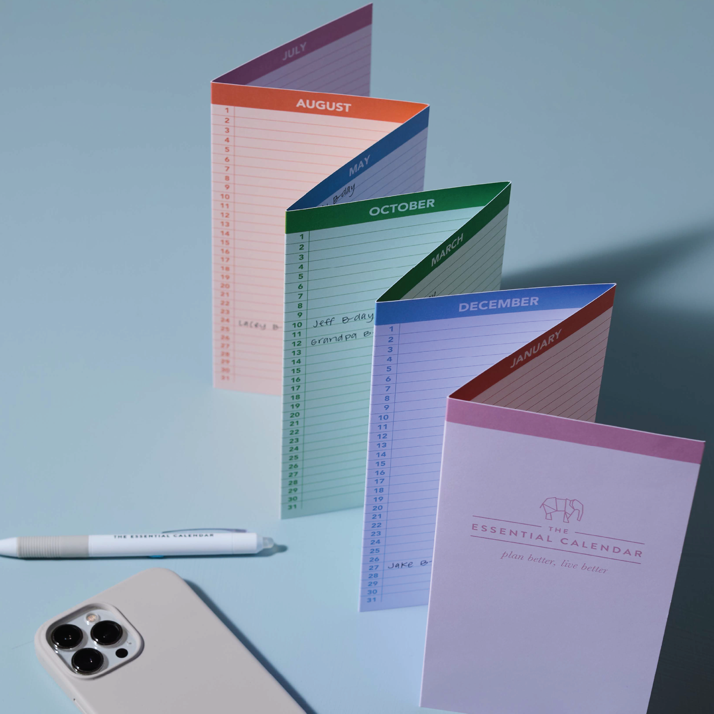 Foldable Yearly Calendar