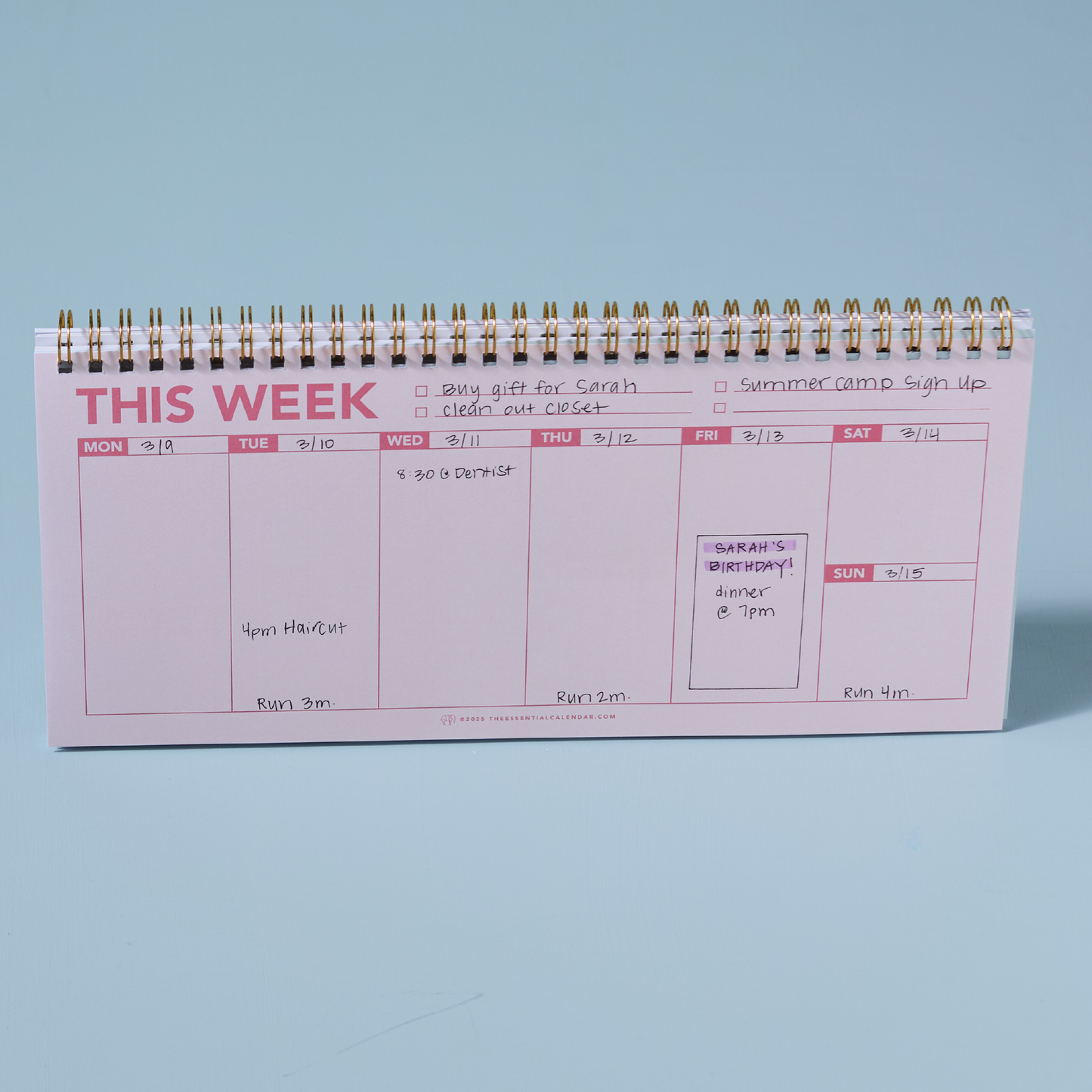 Weekly Desktop Calendar