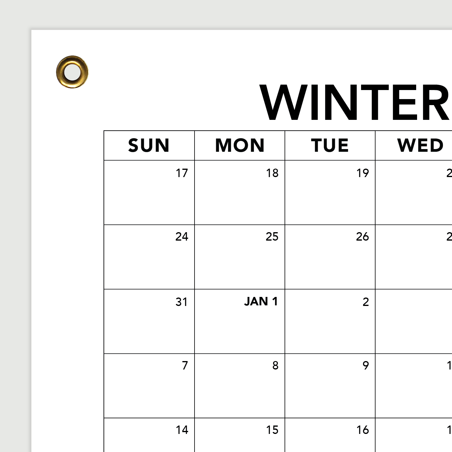 Brass Hook Grommet Bundle The Essential Calendar