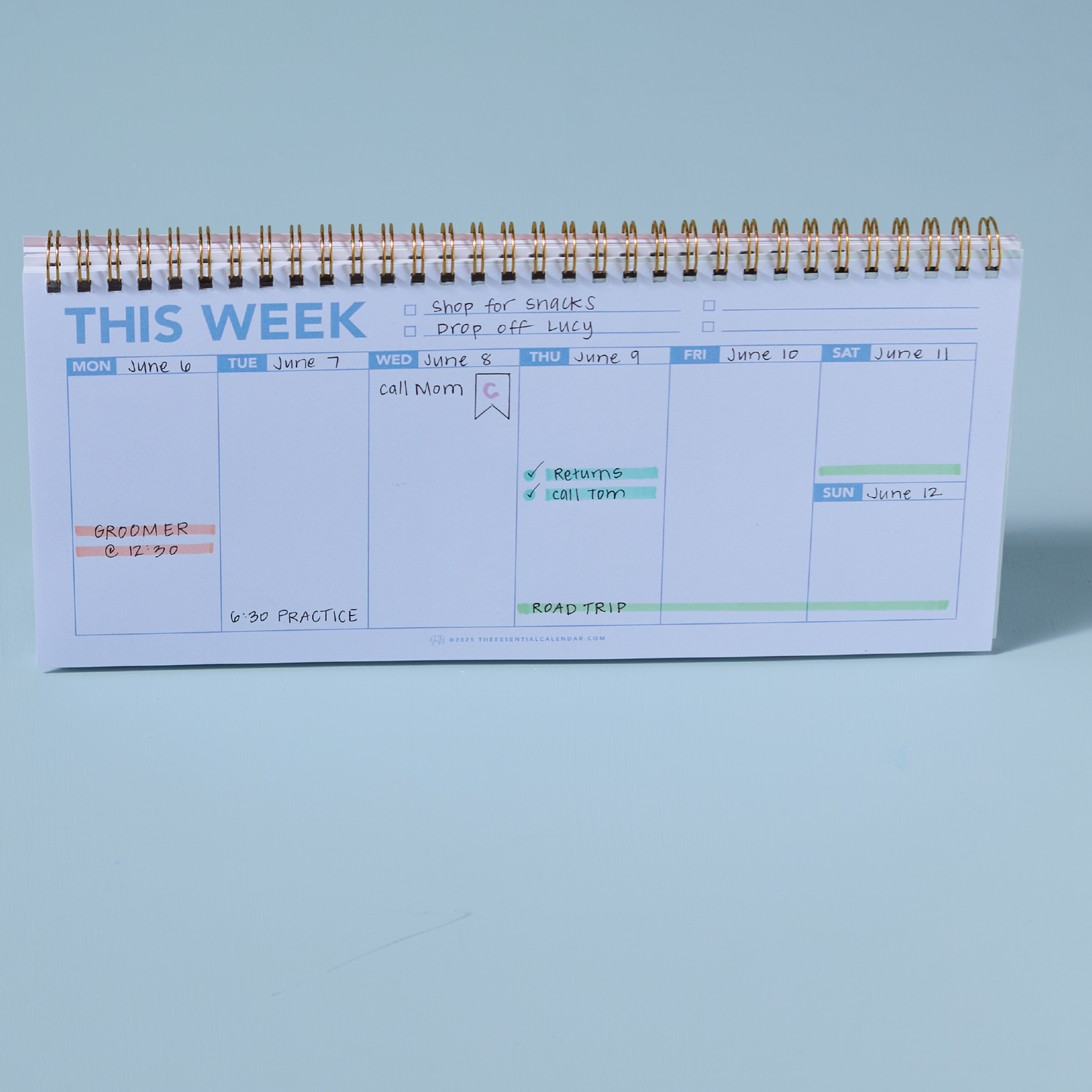 Weekly Desktop Calendar