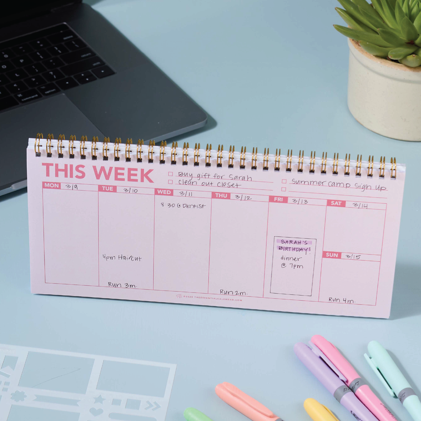 Weekly Desktop Calendar