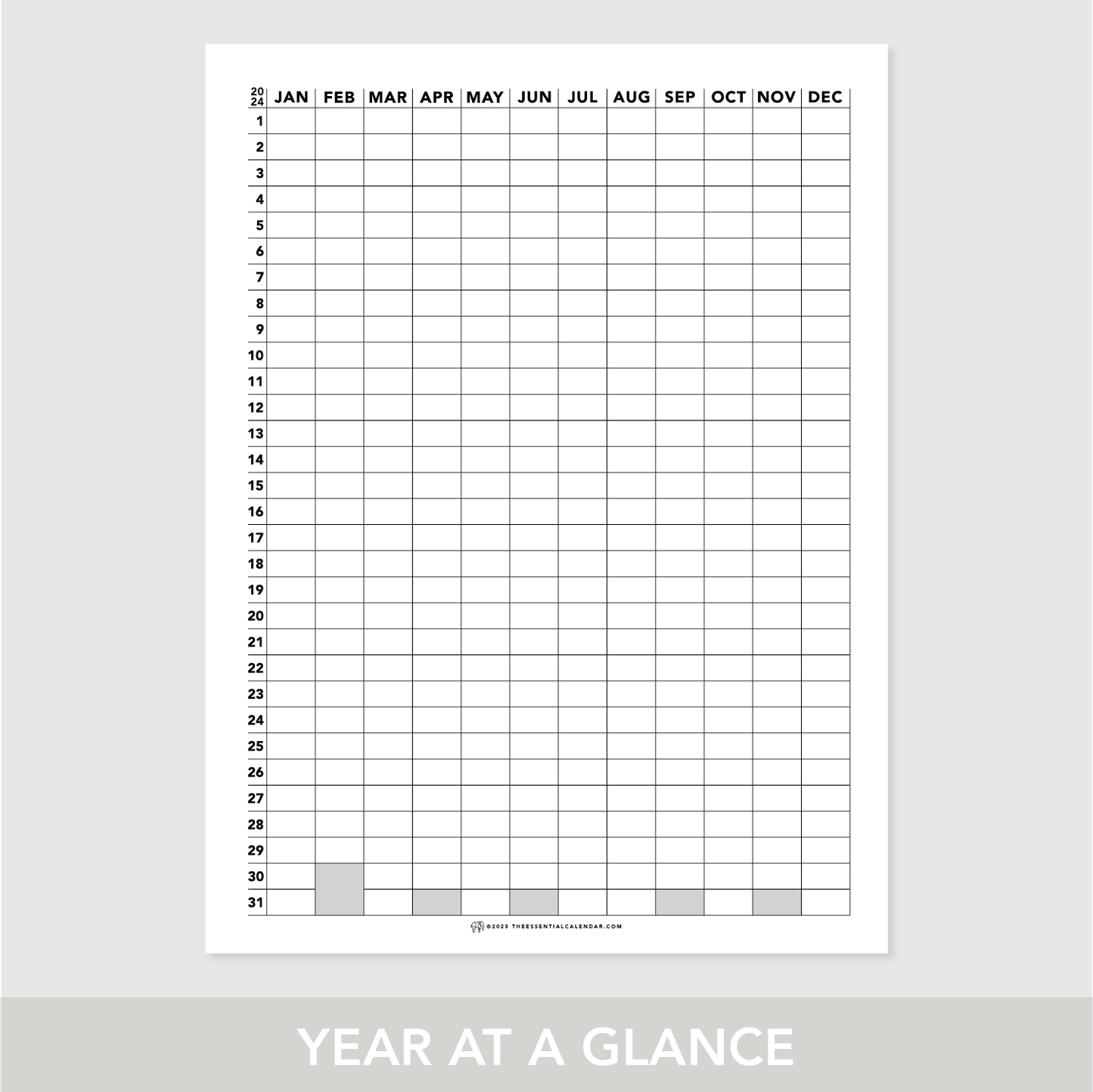 Year at a Glance | Jan - Dec