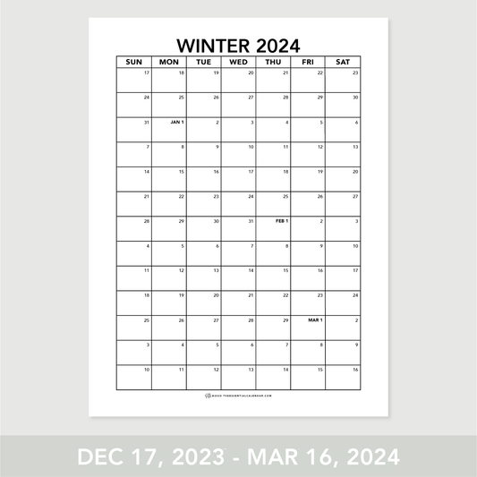 2024 Winter Calendar