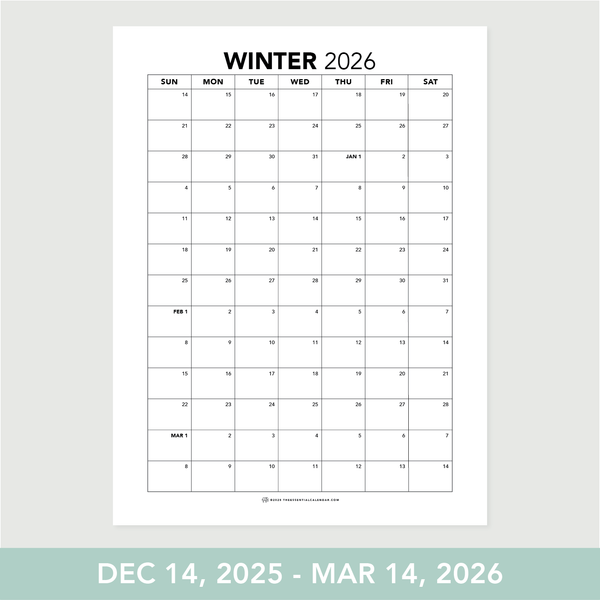 2026 Sunday-start Seasonal Calendar image 6