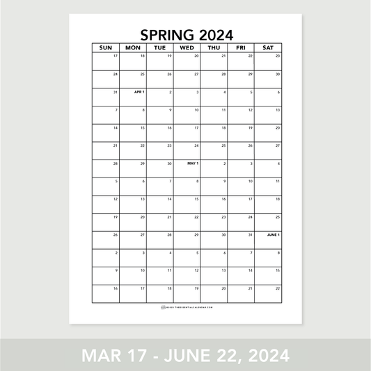 2024 Spring Calendar