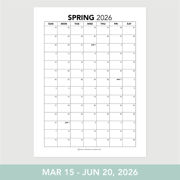 2026 Sunday-start Seasonal Calendar image 7