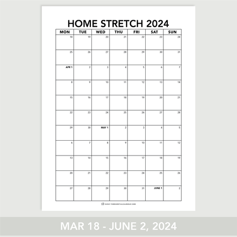 Home Stretch Calendar