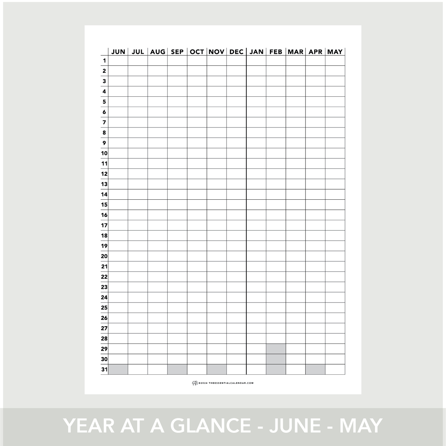 Year at a Glance | June - May