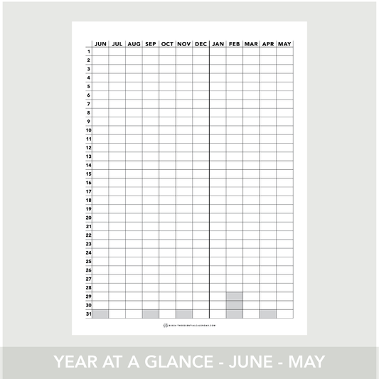 Year at a Glance | June - May