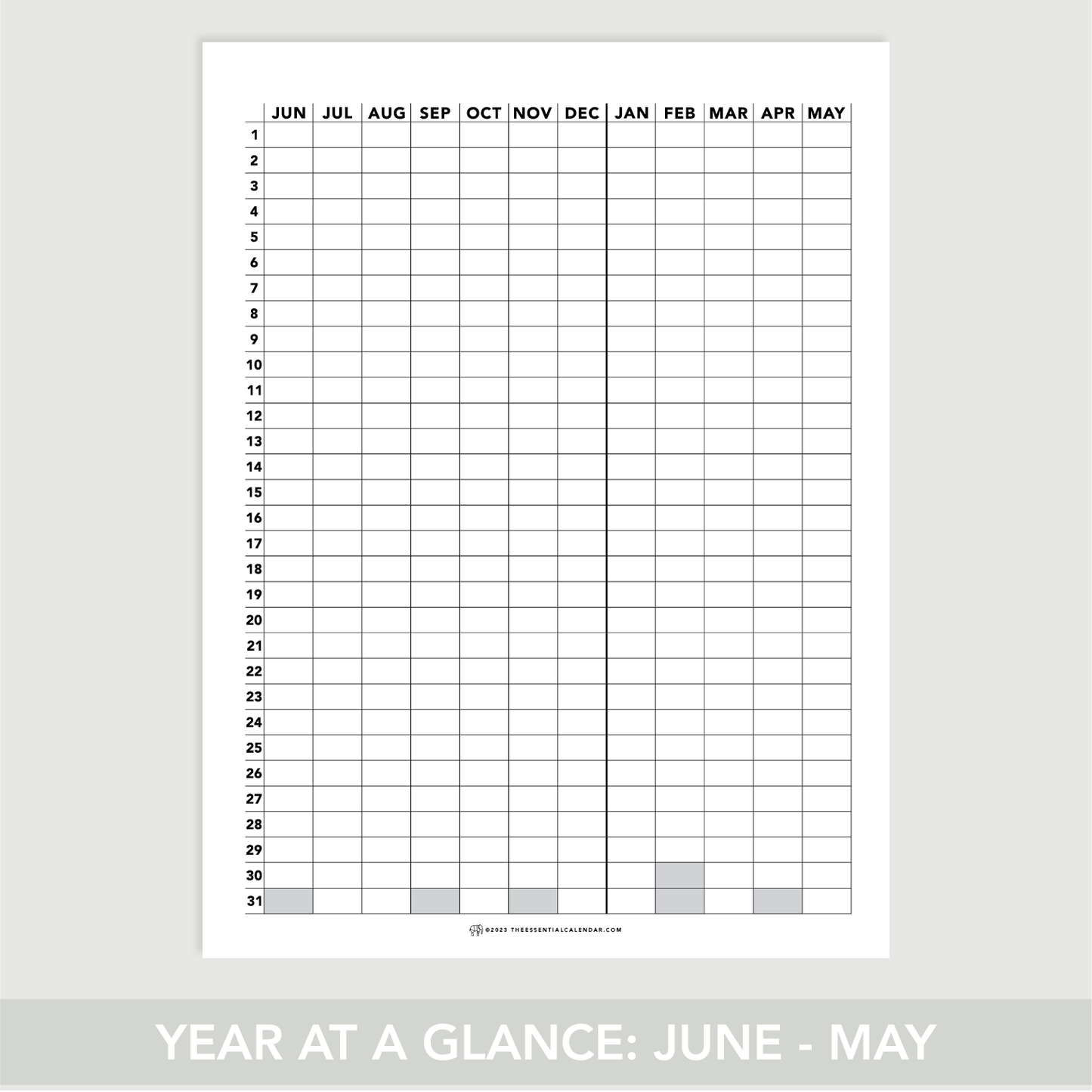 Monday-Start Calendar, 4 sheet bundle