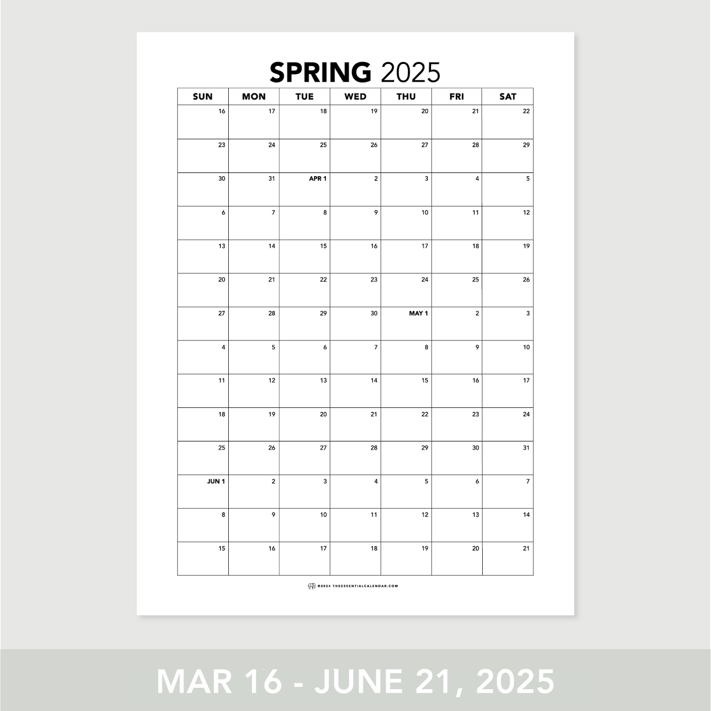 2025 Sunday-start Spring Calendar – The Essential Calendar 2025-sunday-start-spring-calendar-the-essential-calendar