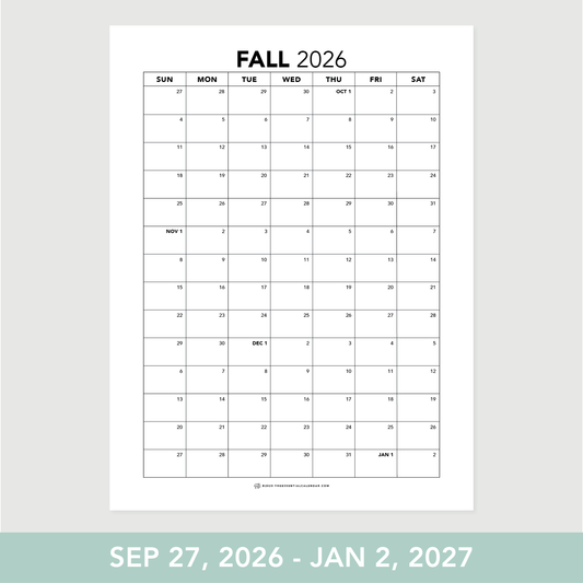 Single Sheet The Essential Calendar
