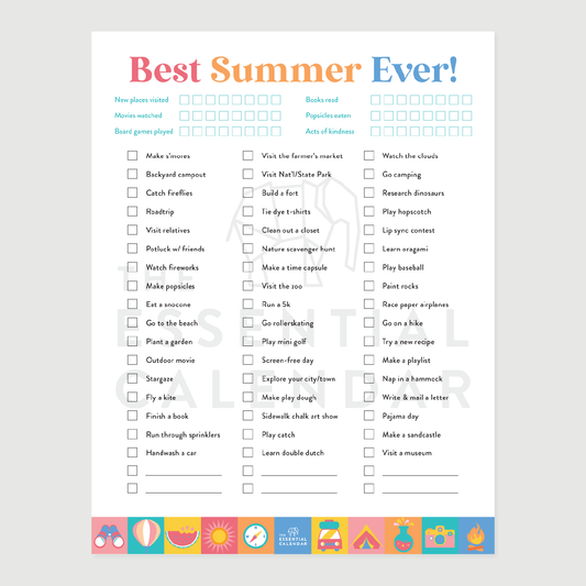 Free Summer Bucket List (Downloadable PDF)