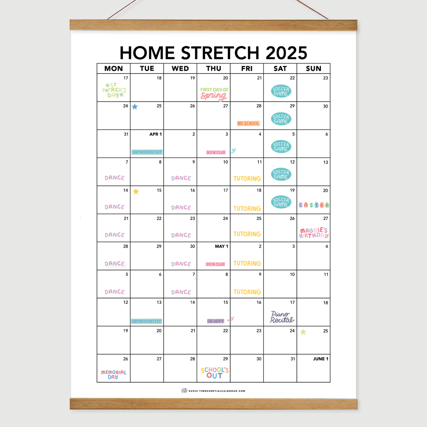 2025 Home Stretch Calendar