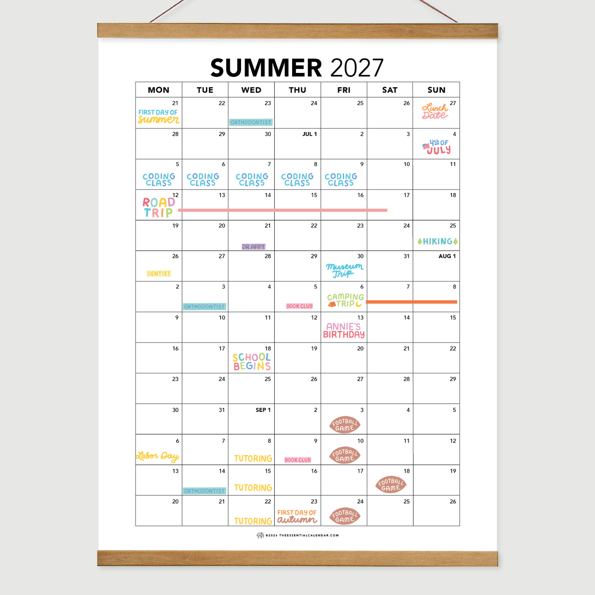 Summer 2027 Calendar