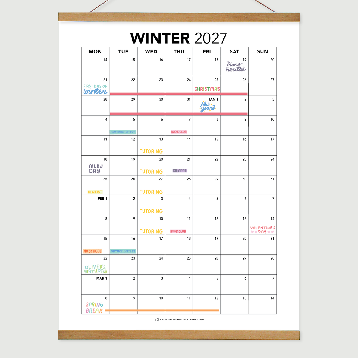 Winter 2027 Calendar