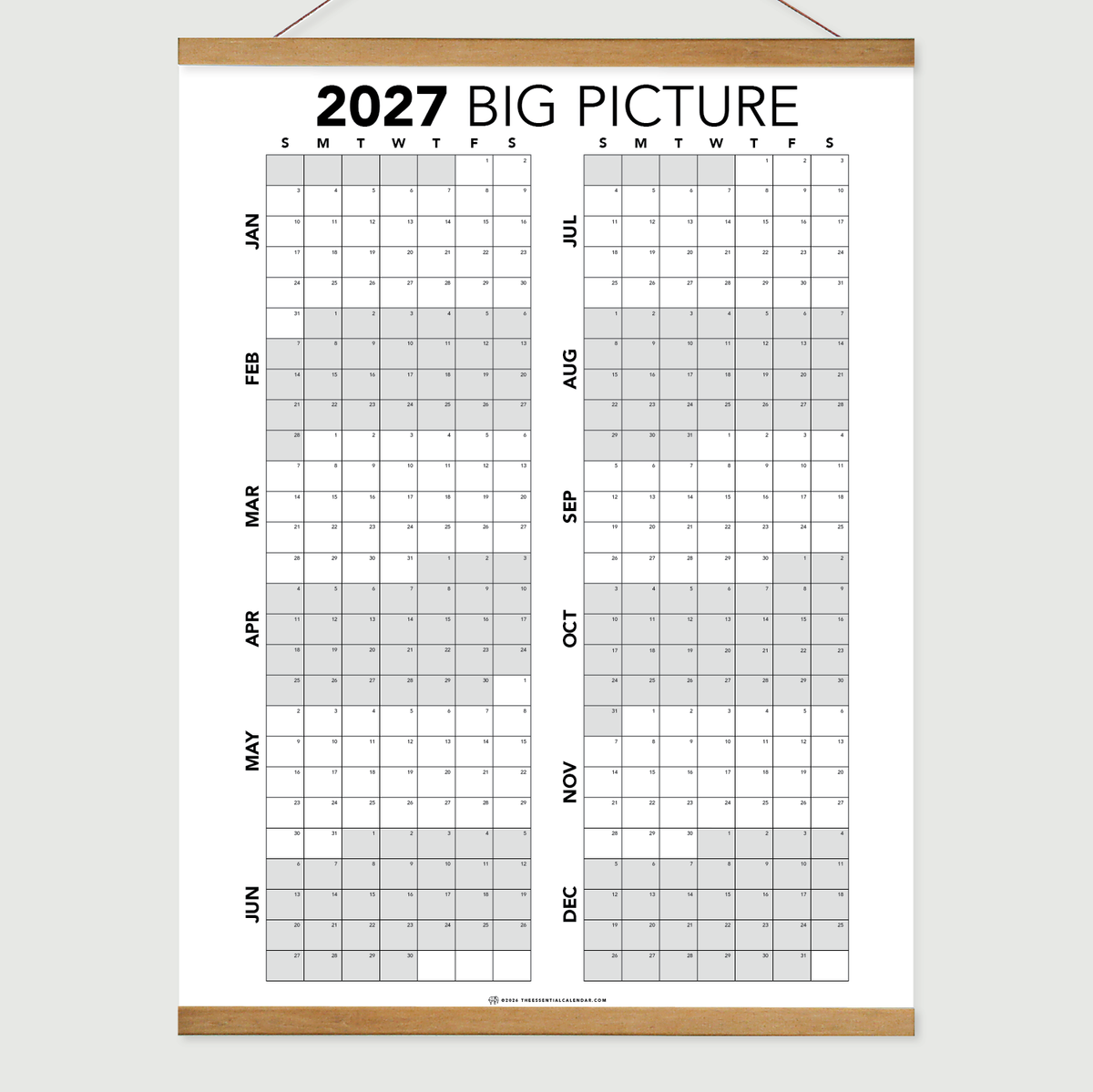 2027 Big Picture Calendar