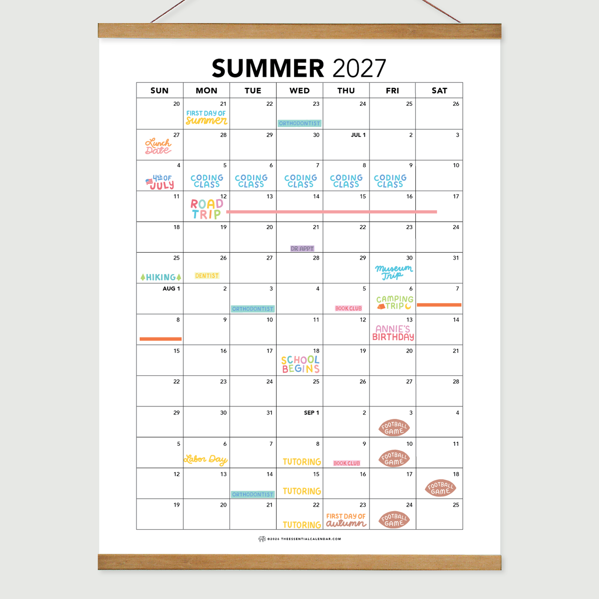 Summer 2027 Calendar