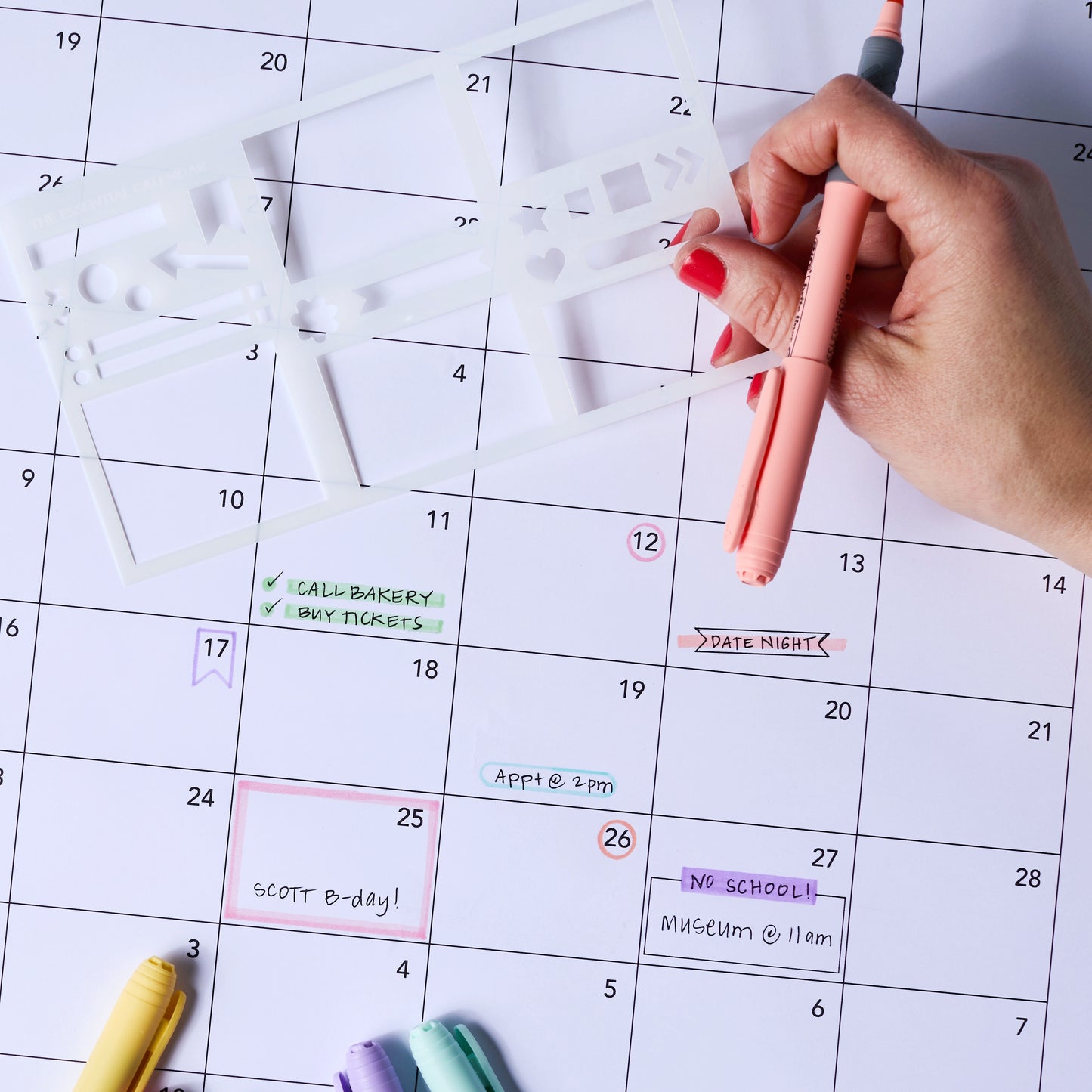 Calendar Stencil