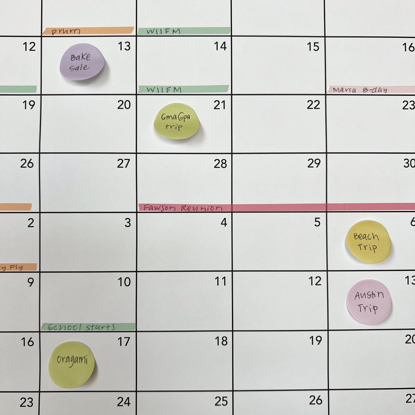 Circle Sticky Notes Example