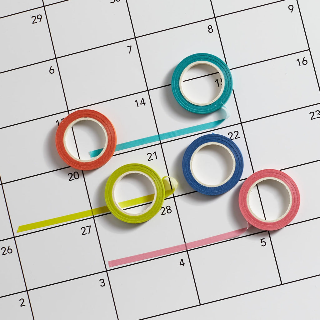 Colored Washi Tape Calendar Accessory The Essential Calendar