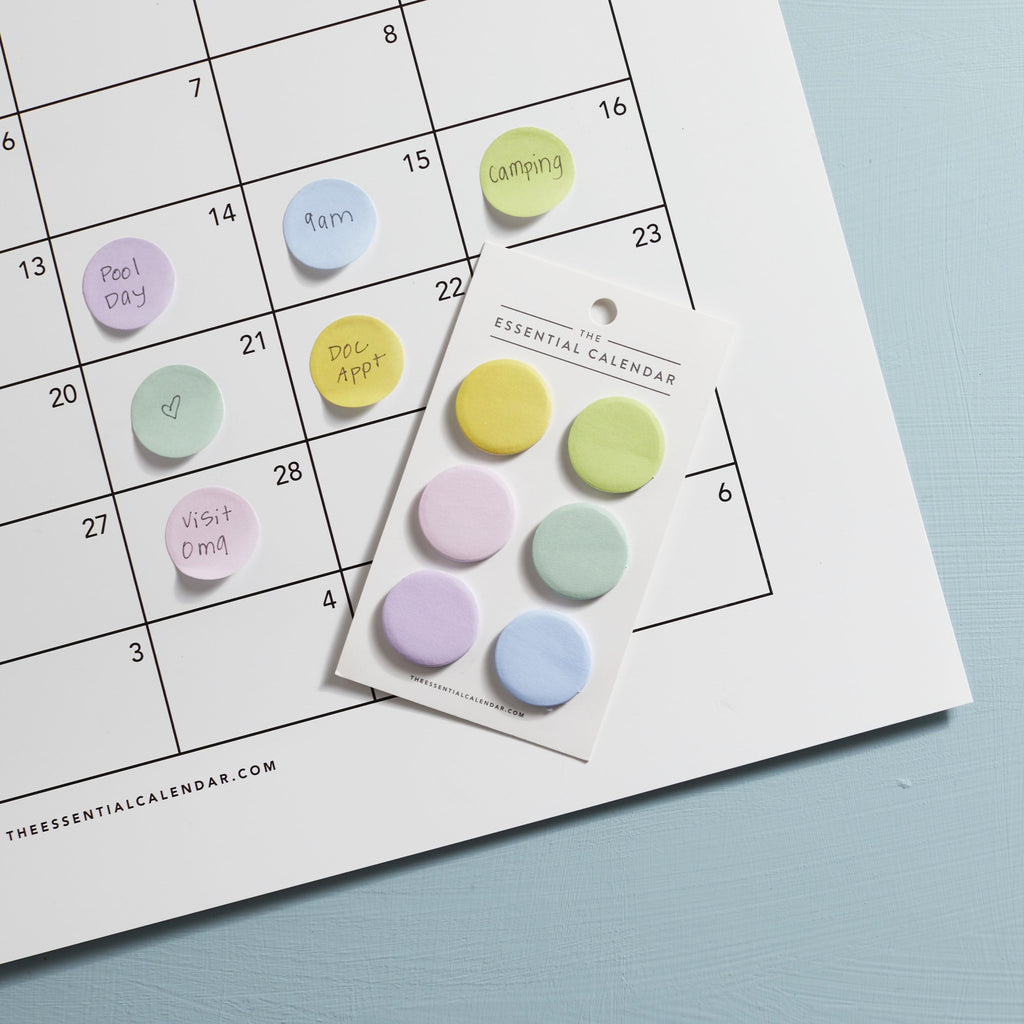 Date Sticky Notes Circle Sticky Notes | For Calendar Planning – The Essential Calendar
