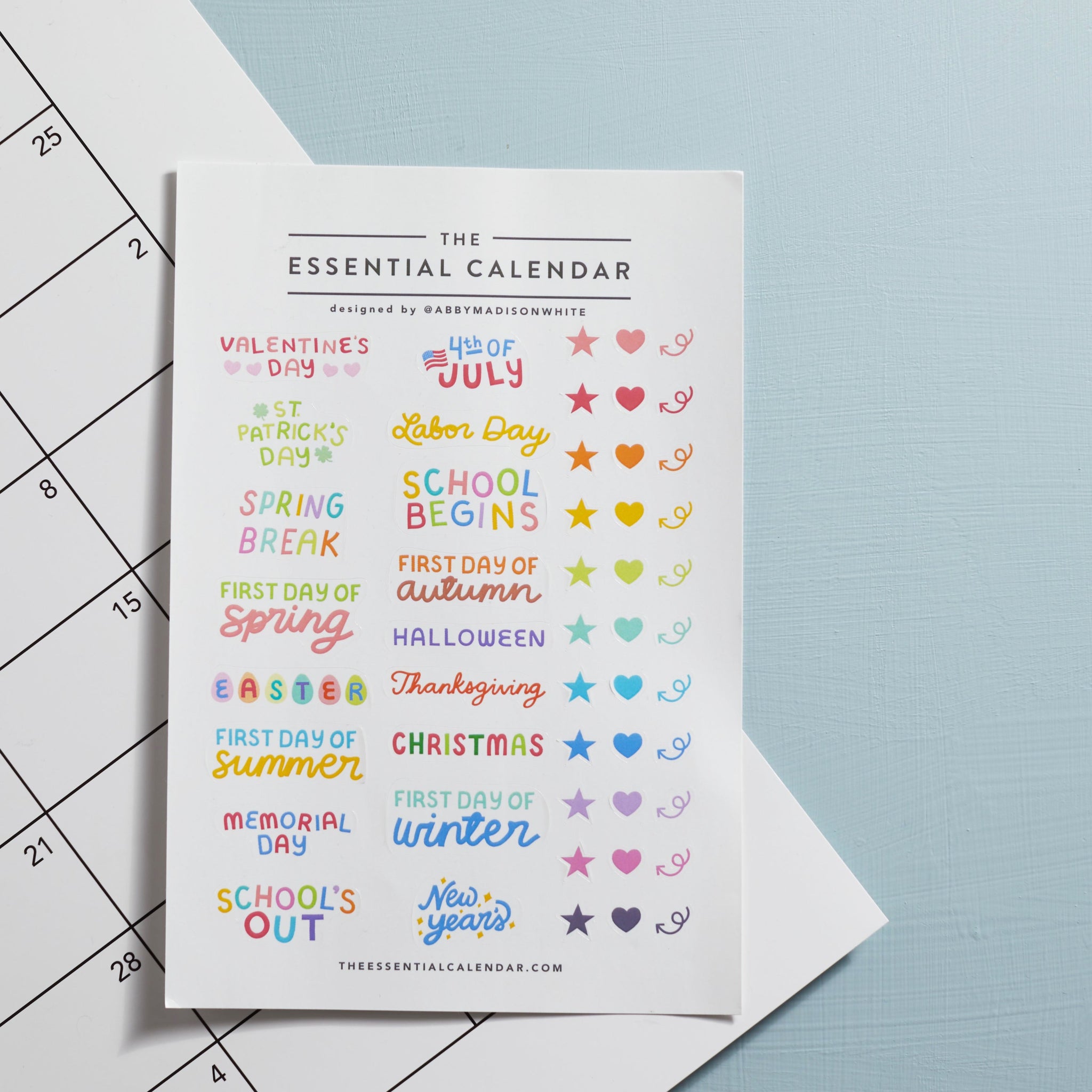 Sticker Sheet The Essential Calendar sticker-sheet-the-essential-calendar